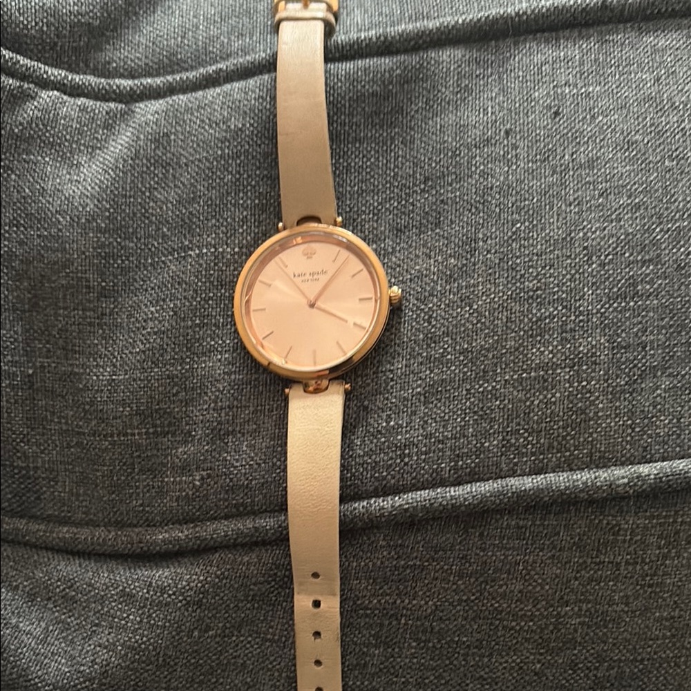 Kate Spade Cream and Gold Watch Minimalist Design